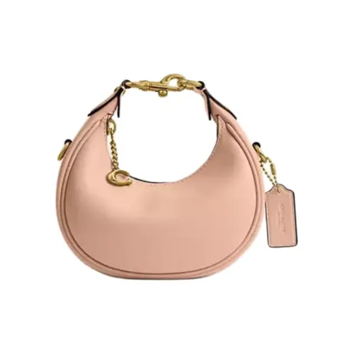 COACH JONIE Дубленая кожа Полумесяц Сумка Хобо Сумка Мини Женская Светло-розовая