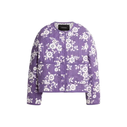 COACH SS25 Куртки и Пальто Женские Фиолетовые