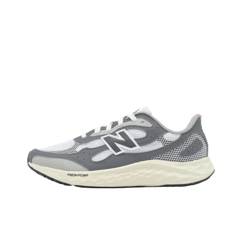 New Balance NB Arishi V4 Устойчивый к истиранию Низкий Топ Повседневные Беговые кроссовки Мужские Серый Белый