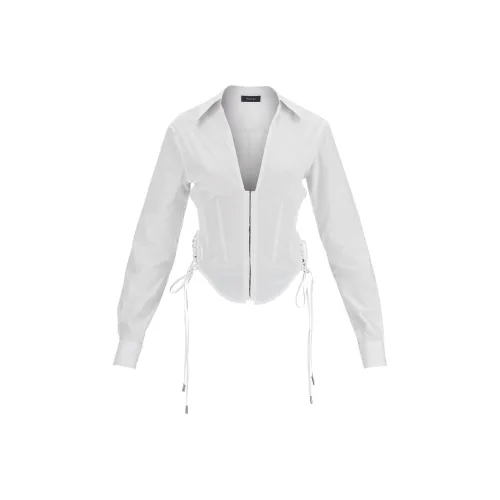 Mugler SS25 Рубашка Женская Белая