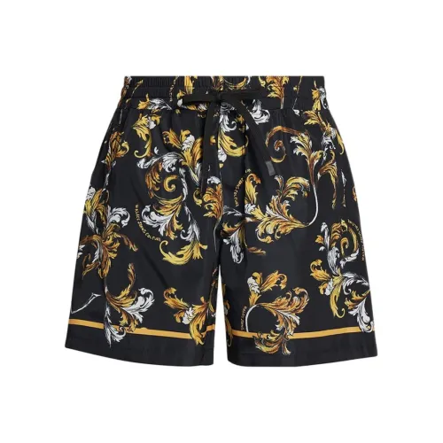VERSACE JEANS COUTURE Повседневные шорты Мужские Черный Золото