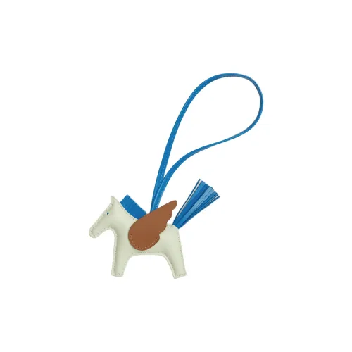 HERMES Rodeo Pegase Sheepskin Milo (Фиолетовый) Lambskin Swift Calfskin Сумка Charm Аксессуар Маленький Унисекс Белый Синий