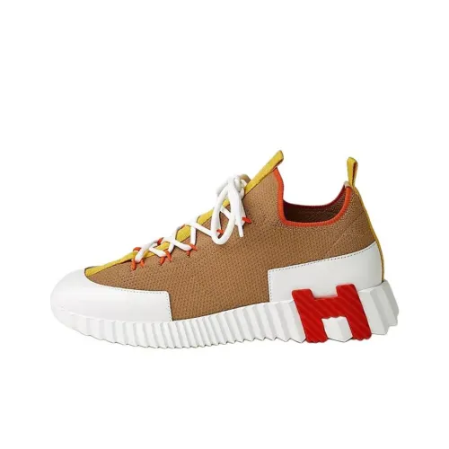 HERMES Повседневный Низкий Топ Коричневый Женский