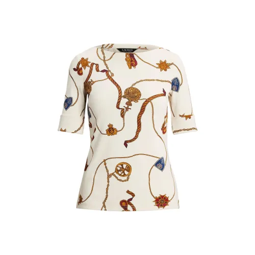 LAUREN RALPH LAUREN T-рубашка Женская Кремово-белая