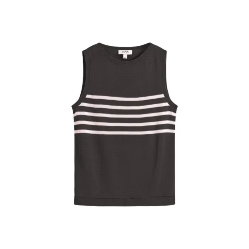 COS Коричневый/белый/Полосы Женские Майки