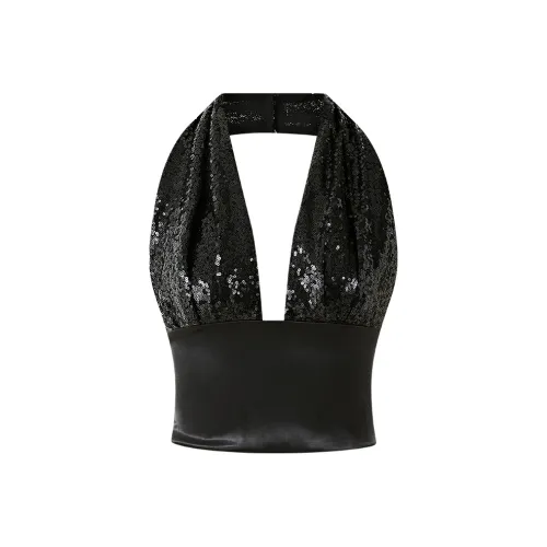 FIND YA WINGS Черный топ Женские Короткие топы