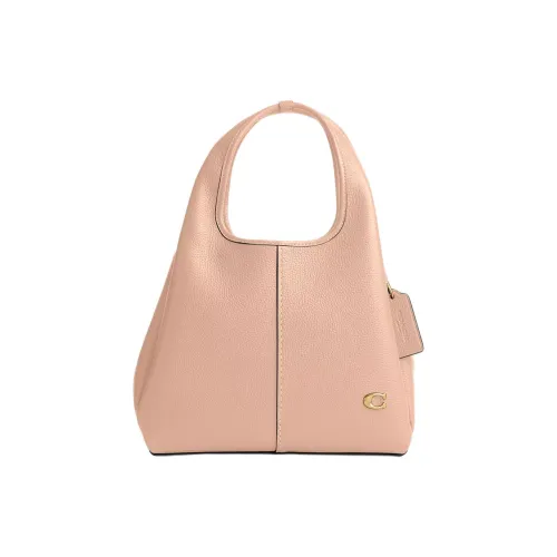 COACH LANA Полированная кожа с галькой Сумка через плечо Маленькая Женская Светло-розовая