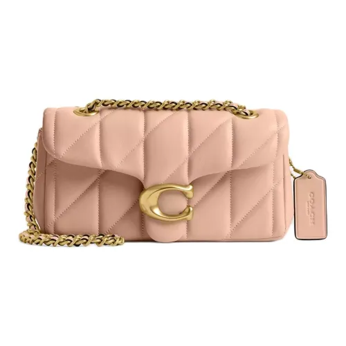 COACH Tabby Напп-Кожа Подушка Сумка Сумка через плечо Маленькая Женская Светло-Розовая