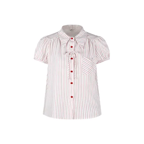 Ning Cai Yuer Red Женские Рубашки