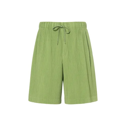 Homme Plissé Issey Miyake Повседневные шорты Мужские Зеленые