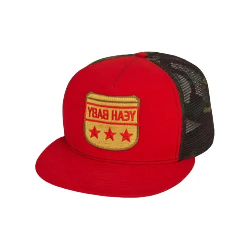 SAINT LAURENT Хлопок Бейсболки Мужские Красные