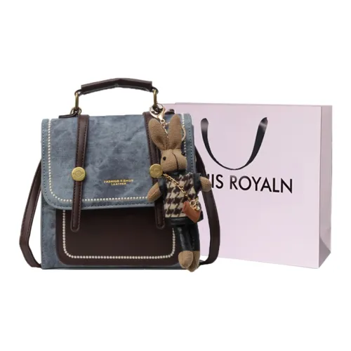 LOUIS ROYALN ПУ (полиуретан) Рюкзак Стандартный Женский Джинсовый Синий Темный Чай Экрю Розовый