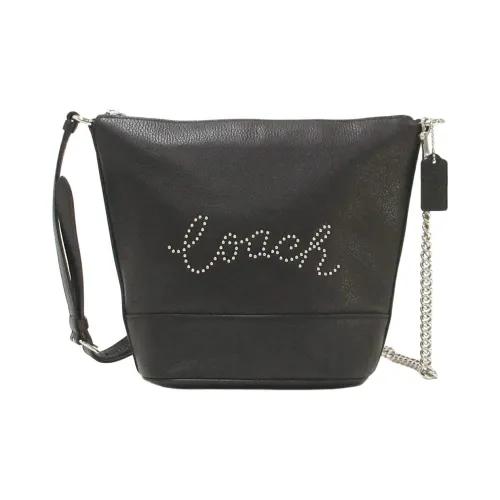 COACH Paxton Кожа Сумка-хобо Сумка через плечо Сумка Маленькая Женская Черная