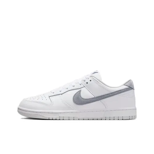 Nike Dunk Скейтборд Кроссовки Низкие Белый/Серый Мужской