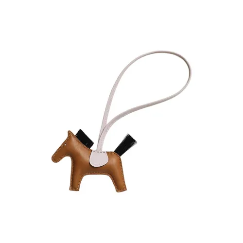 HERMES Rodeo Milo (Purple) Lambskin Bag Charm Сумка Аксессуар Маленький Унисекс Коричневый Светло-фиолетовый Черный