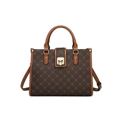 MEXICAN ПВХ Сумка через плечо Сумка Женская Экрю Хаки Темно-коричневый