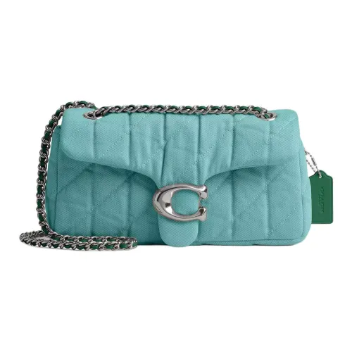 COACH Tabby Лоскутное шитье Деним Сумка на плечо Средний Женские Синий