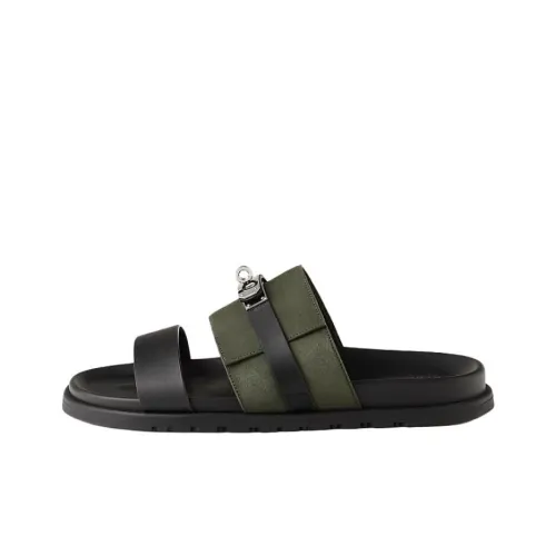 HERMES Слипоны Мужские Лесной Зеленый