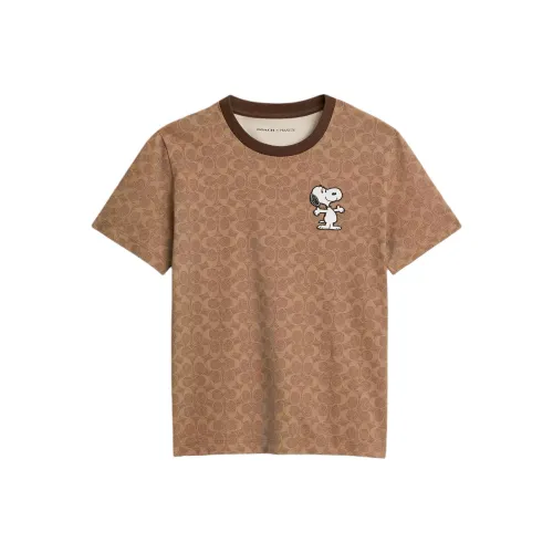 COACH X PEANUTS Стандартная футболка женский хаки многоцветный