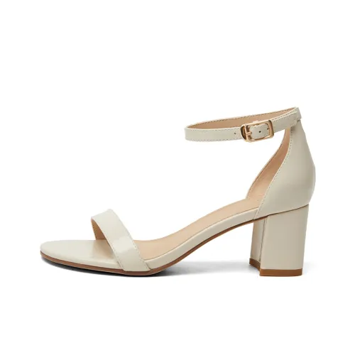 PT'SON One Ремешок Сандалии Женские Кремовый Белый