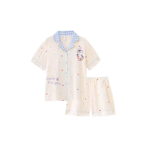 QIAOYUN Пингвин Женские Пижамные Комплекты