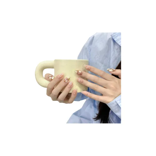 Rui Jin 3D-эффект HAND DRAWN Магнолия False Nail MID Длина Многоцветный Jump Цвет Coquette 24мм