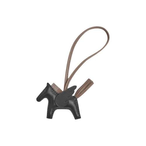 HERMES Rodeo Pegase Milo (фиолетовый) овчина с Swift телячья кожа Bag Charm сумка аксессуар маленький унисекс черный слоновая серый