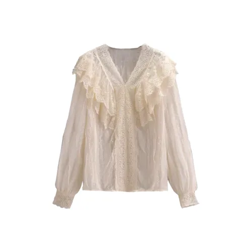 SYEEE WITH U Абрикос Женские Рубашки