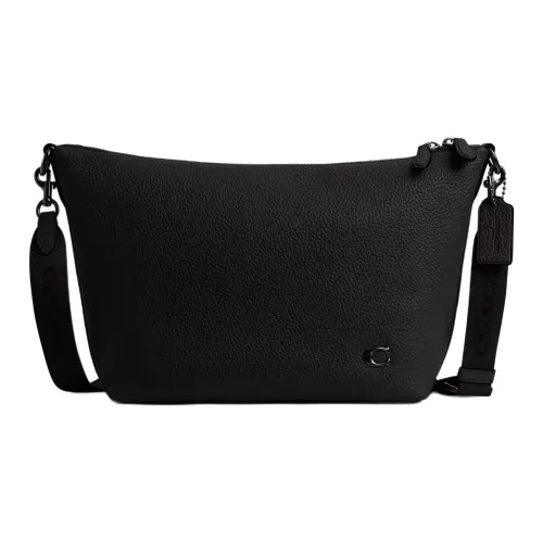 COACH Кожа Курьерская Сумка Сумка через плечо Сумка для ноутбука Мужская Черная