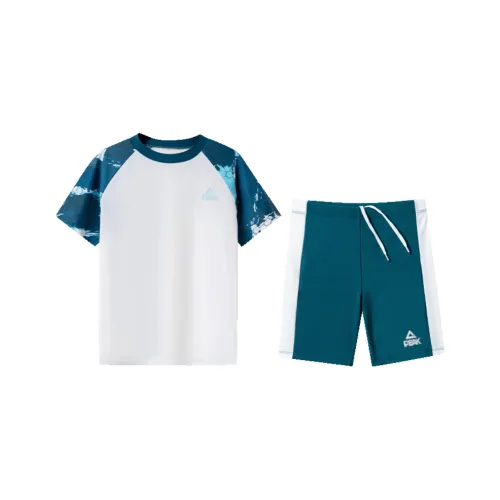 PEAK KIDS Купальник двухкомпонентный комплект синий и белый для подростков