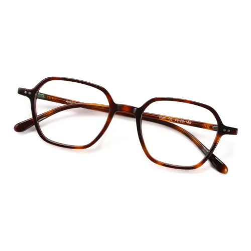 QINGZHIZUO Ацетатная пластина Old Материал Квадратные Оправы для очков Unisex Light Черепаховый Черный