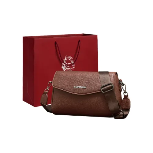 Old Man's Head Сумка через плечо из коровьей кожи женская темно-коричневая