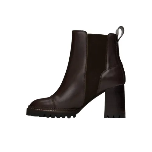 See By Chloe Mallory Короткий Челси 7,6 см Женские Коричневый