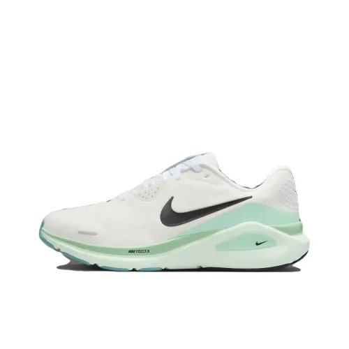 Nike Zoom Structure 26 Беговые кроссовки Низкий верх Белый Черный Зеленый Женские