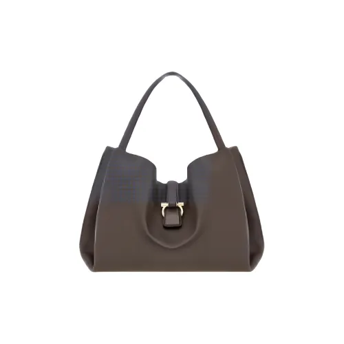 Ferragamo Сумка из коровьей кожи сумка-тоут сумка для покупок сумка большого размера женская светло-серый