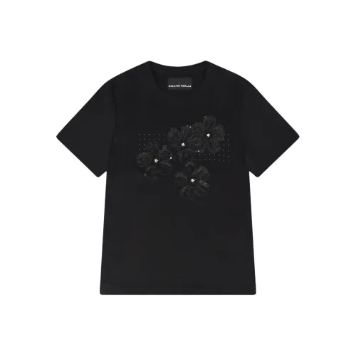 ZHANG SHUAI Черные Женские Футболки