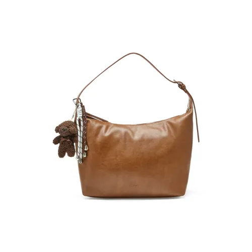 JOSINY ПУ (полиуретан) Бродяга Сумка на плечо Большая Женская Коричневая Черная Кофейная