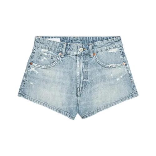 ZARA Trf Светло-синие Женские Джинсовые Шорты