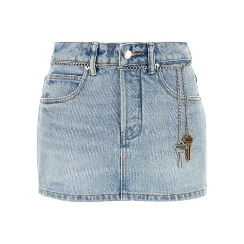 Alexander Wang FW25 Джинсовые короткие юбки Женские Светло-синие