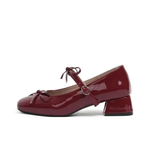 Aimilian Грубый каблук Туфли Мэри Джейн Женские