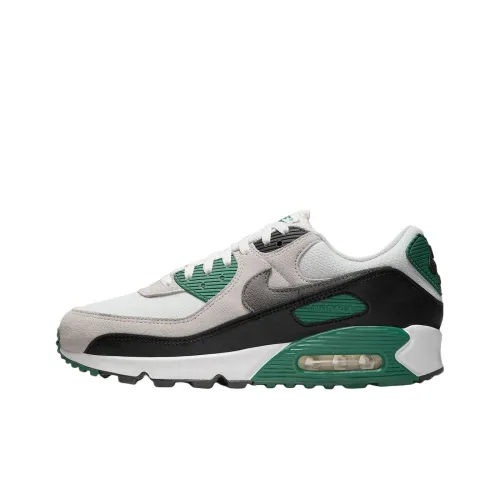 Nike Air Max 90 Устойчивый к истиранию Низкий Топ Повседневные Беговые кроссовки Унисекс Белый Серый