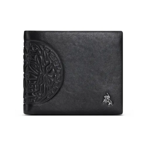 POLOMEISDO Кошелек из коровьей кожи мужской черный