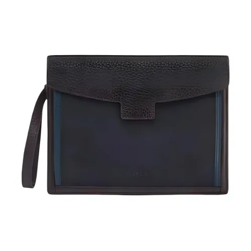 Furla Коровья кожа с замшей клатч мужской черный