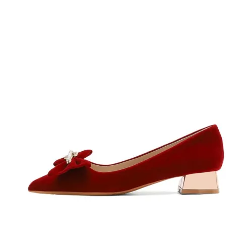 Lanza Грубый каблук Высокие каблуки Женские Красный