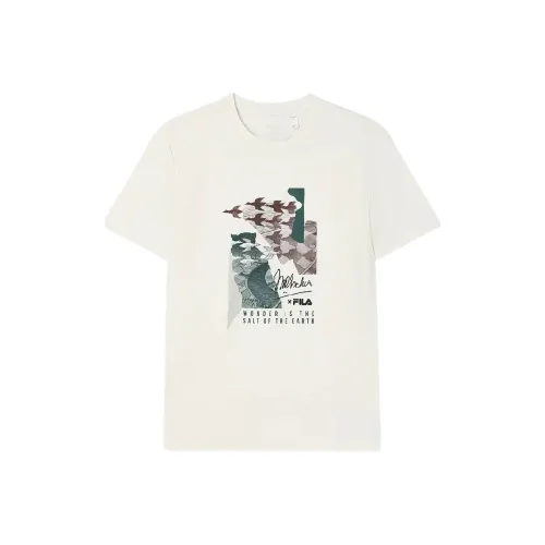 FILA x M.C.ESCHER Heritage SS25 T-Shirt Мужская Cloud White