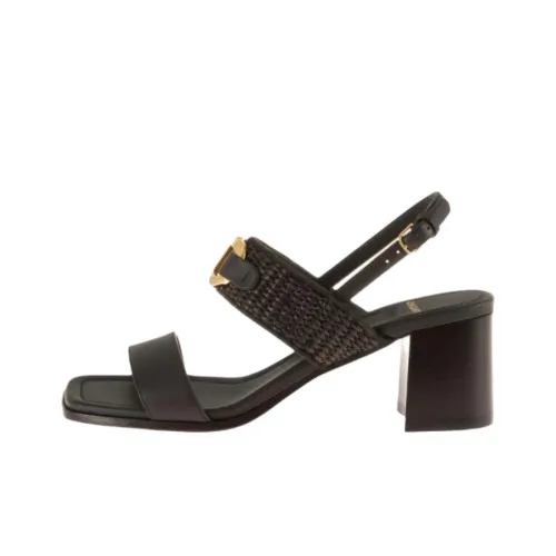 FERRAGAMO GANCINI One Ремень Сандалии 5,5 см Женские Черные