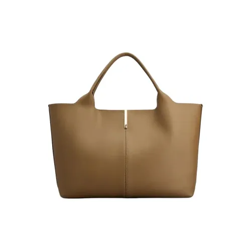 TOD'S Телячья кожа Тоут Сумка Сумка для покупок Сумка среднего размера Женская Коричневая