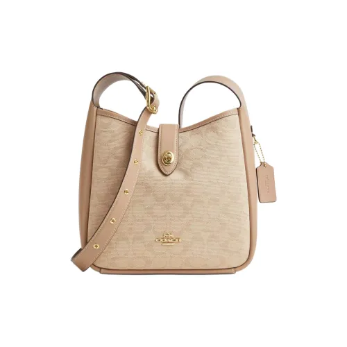 COACH Hadley Canvas Leather Crossbody Bag Shoulder Bag Medium Women's Natural