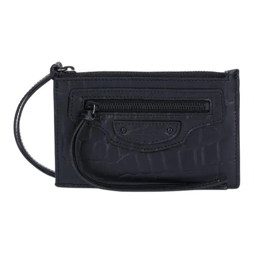Balenciaga Neo Classic Телячья кожа Держатель для визиток Женские Черный