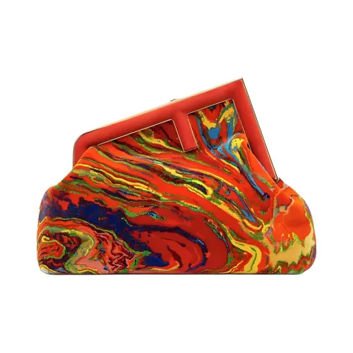 FENDI First Клатч и Сумка через плечо из овчины среднего размера женский красный